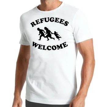 Bēgļu Laipni T-Krekls | Willkommen|Linksy | Krieg Jaunas Unisex T Krekls Pasūtījuma